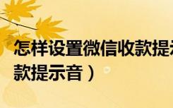 怎样设置微信收款提示音量（怎样设置微信收款提示音）