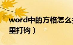 word中的方格怎么打钩符号（怎么在word里打钩）