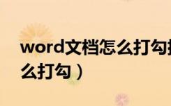 word文档怎么打勾排版布局（word文档怎么打勾）