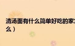 清汤面有什么简单好吃的家常做法（清汤面的做法步骤是什么）