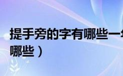 提手旁的字有哪些一年级下册（提手旁的字有哪些）