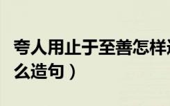 夸人用止于至善怎样造句三年级（止于至善怎么造句）