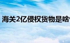 海关2亿侵权货物是啥情况侵权货物有多少件