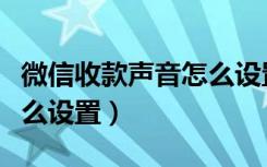 微信收款声音怎么设置变大（微信收款声音怎么设置）