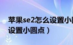 苹果se2怎么设置小圆点内容（苹果se2怎么设置小圆点）