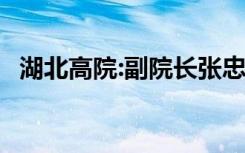 湖北高院:副院长张忠斌自缢死亡 详情曝光