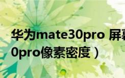 华为mate30pro 屏幕像素密度（华为mate30pro像素密度）