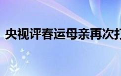 央视评春运母亲再次打动国人 央视如何评论