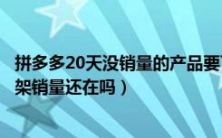 拼多多20天没销量的产品要下架吗（拼多多商品下架重新上架销量还在吗）