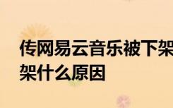 传网易云音乐被下架 网易云音乐为什么被下架什么原因