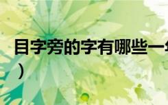 目字旁的字有哪些一年级（目字旁的字有哪些）