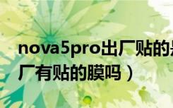 nova5pro出厂贴的是什么膜（nova5pro出厂有贴的膜吗）