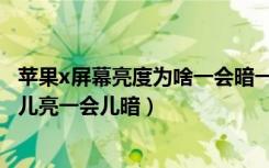 苹果x屏幕亮度为啥一会暗一会亮（苹果x手机屏幕亮度一会儿亮一会儿暗）