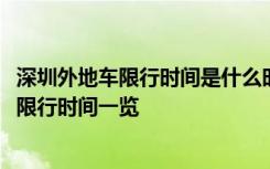 深圳外地车限行时间是什么时候早上几点到几点2017年深圳限行时间一览