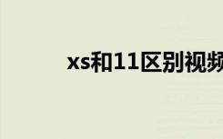 xs和11区别视频（xs和11区别）