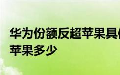 华为份额反超苹果具体数据怎样华为份额反超苹果多少