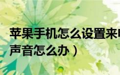 苹果手机怎么设置来电声音（苹果手机来电没声音怎么办）