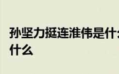 孙坚力挺连淮伟是什么梗孙坚力挺连淮伟说了什么