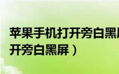 苹果手机打开旁白黑屏怎么解除（苹果手机打开旁白黑屏）