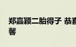 郑嘉颖二胎得子 恭喜恭喜一家四口合照超温馨