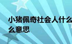 小猪佩奇社会人什么梗 掌声送给社会人是什么意思