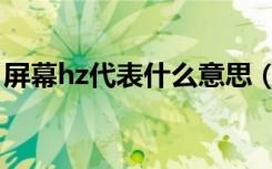 屏幕hz代表什么意思（屏幕hz代表什么意思）