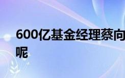 600亿基金经理蔡向阳逝世 到底是什么原因呢