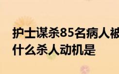 护士谋杀85名病人被判终身监禁 事情经过是什么杀人动机是