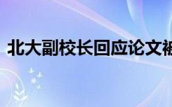 北大副校长回应论文被质疑造假 具体啥情况