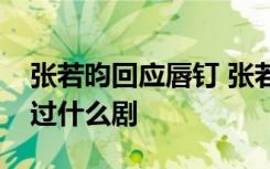 张若昀回应唇钉 张若昀如何回应的张若昀演过什么剧