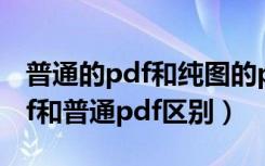 普通的pdf和纯图的pdf有什么区别（纯图pdf和普通pdf区别）