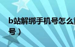 b站解绑手机号怎么重新注册（b站解绑手机号）