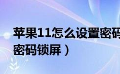 苹果11怎么设置密码锁屏（苹果11怎么设置密码锁屏）