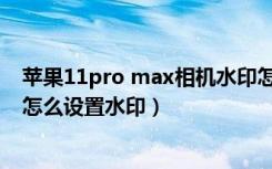 苹果11pro max相机水印怎么设置（苹果11pro max相机怎么设置水印）