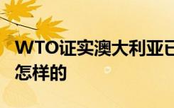 WTO证实澳大利亚已提起对中国申诉 具体是怎样的