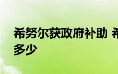 希努尔获政府补助 希努尔是什么政府补助了多少