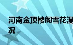 河南金顶楼阁雪花漫舞似古装剧 具体是啥情况