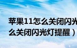 苹果11怎么关闭闪光灯提醒视频（苹果11怎么关闭闪光灯提醒）