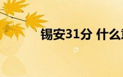 锡安31分 什么意思具体啥情况