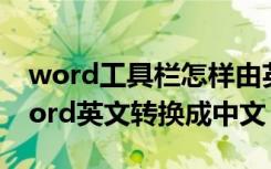 word工具栏怎样由英文换成中文（怎么把word英文转换成中文）