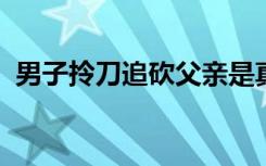 男子拎刀追砍父亲是真的吗到底发生了什么