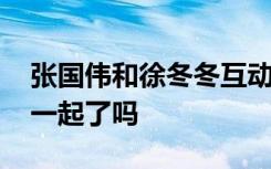 张国伟和徐冬冬互动频繁显暧昧 他们到底在一起了吗