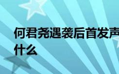 何君尧遇袭后首发声 何君尧遇袭后发声说了什么