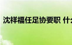 沈祥福任足协要职 什么职位沈祥福资料简介