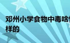 邓州小学食物中毒啥情况邓州小学食物中毒怎样的