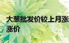 大葱批发价较上月涨超50%  怎样的为什么会涨价