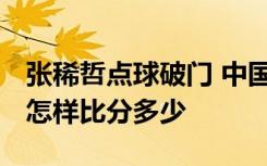 张稀哲点球破门 中国队VS中国香港赛事经过怎样比分多少