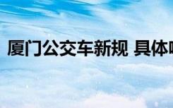 厦门公交车新规 具体啥情况有什么样的规定