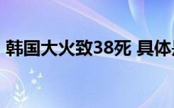 韩国大火致38死 具体是啥情况为什么会这样