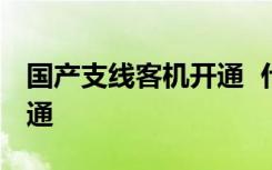 国产支线客机开通  什么是支线客机在哪里开通